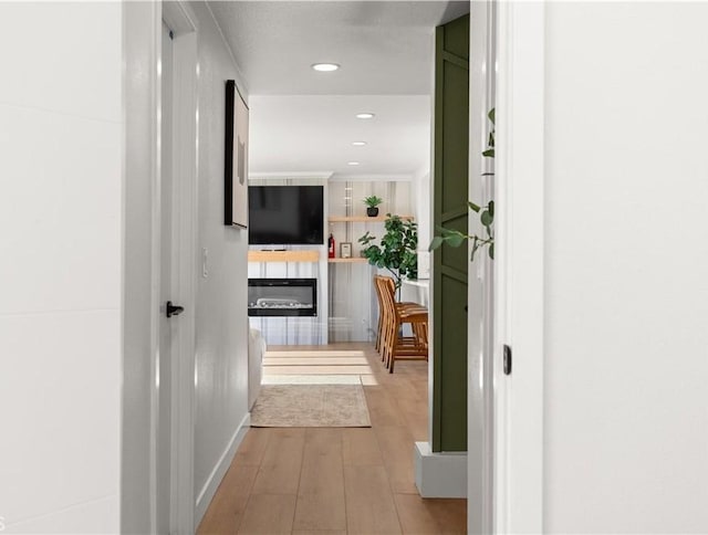 16261 Angler Ln, Huntington Beach, CA 92647 - corridor featuring recessed lighting and wood finished floors
