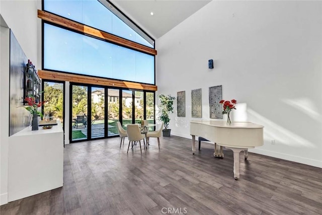 unfurnished sunroom featuring vaulted ceiling