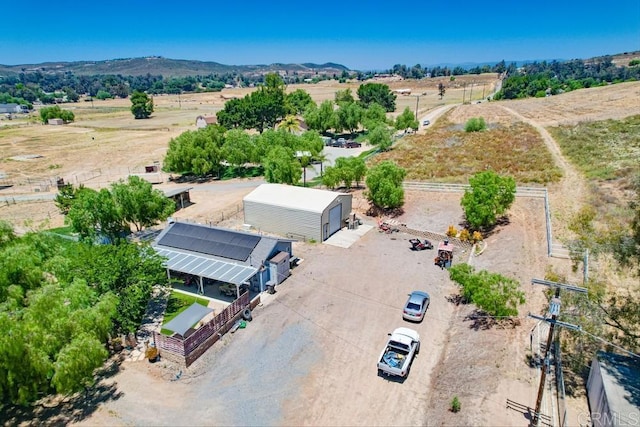 drone / aerial view featuring a rural view