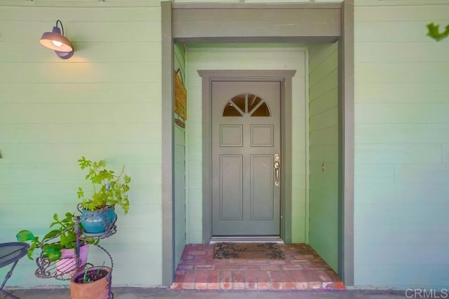 view of doorway to property