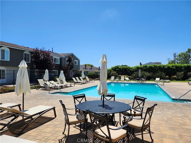 view of pool with a patio