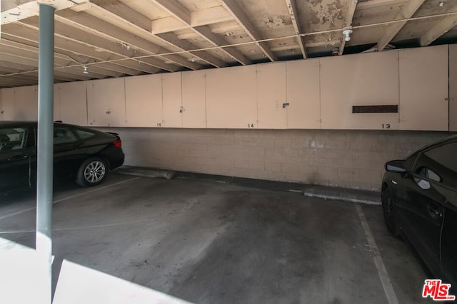 garage with a carport