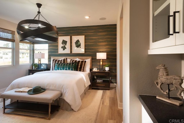 bedroom featuring hardwood / wood-style flooring