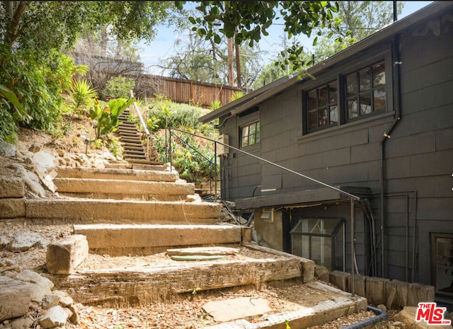 view of stairway