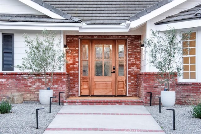 view of doorway to property