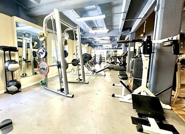 view of workout area