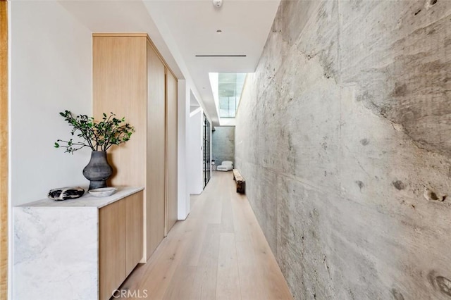 hallway featuring light hardwood / wood-style floors