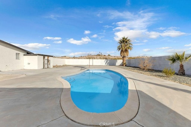 view of pool with a patio area