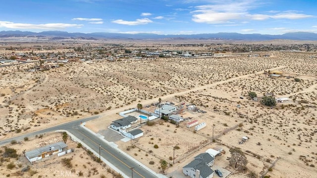 drone / aerial view with a mountain view