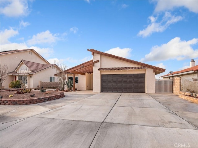 view of front of home featuring a garage