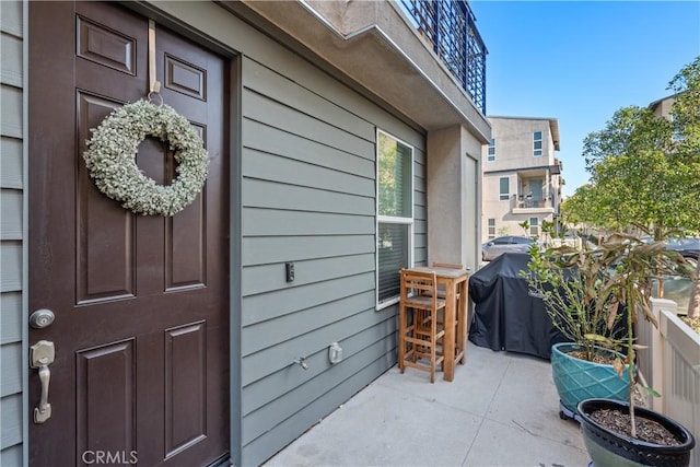 view of doorway to property