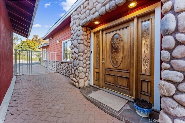 view of doorway to property