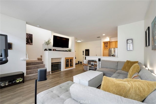 living room featuring hardwood / wood-style flooring