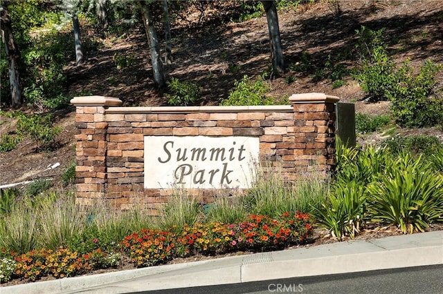 view of community sign