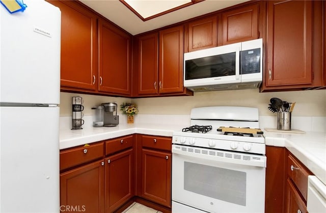 kitchen with white appliances