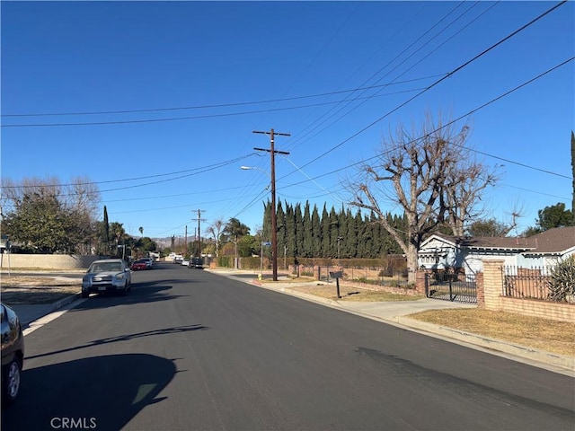 view of road