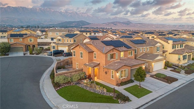 aerial view featuring a mountain view