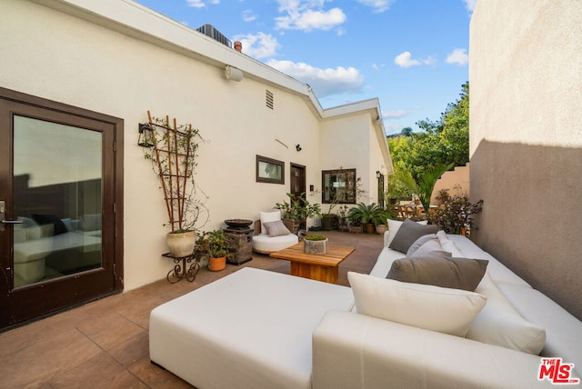 view of patio with outdoor lounge area