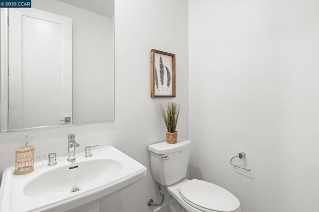 bathroom with sink and toilet