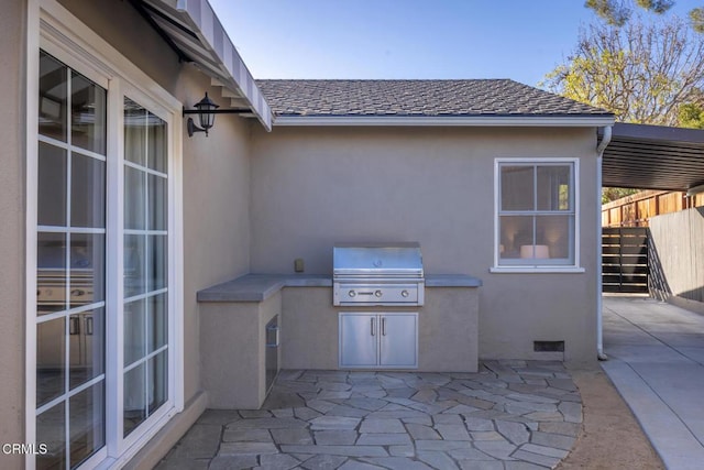 view of patio / terrace with area for grilling