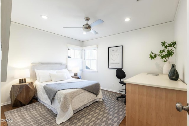 bedroom with ceiling fan