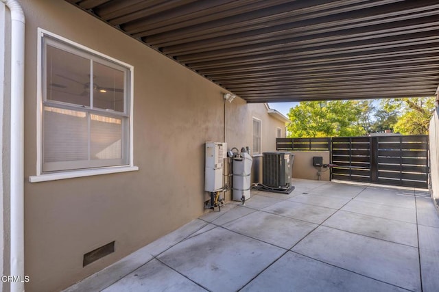 view of patio / terrace featuring central AC