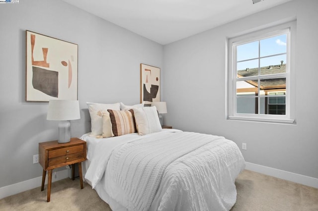 view of carpeted bedroom