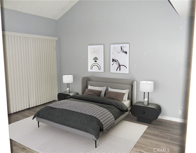 bedroom featuring hardwood / wood-style flooring