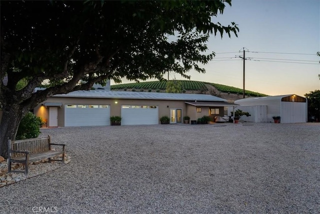 view of front facade with a garage