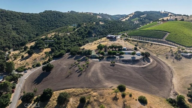 drone / aerial view featuring a rural view