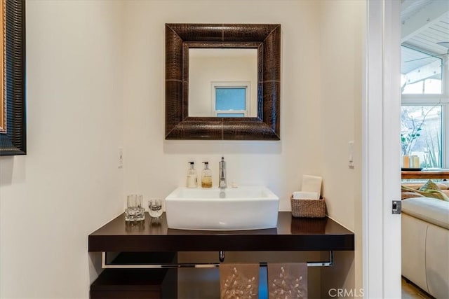 bathroom with sink and toilet