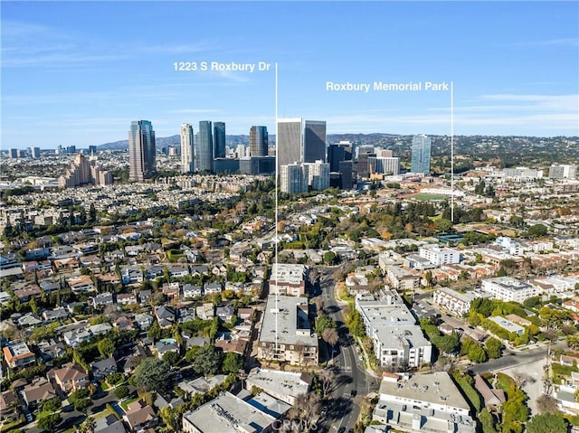 drone / aerial view featuring a view of city