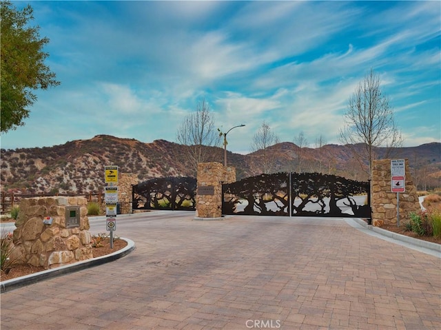 exterior space with a mountain view