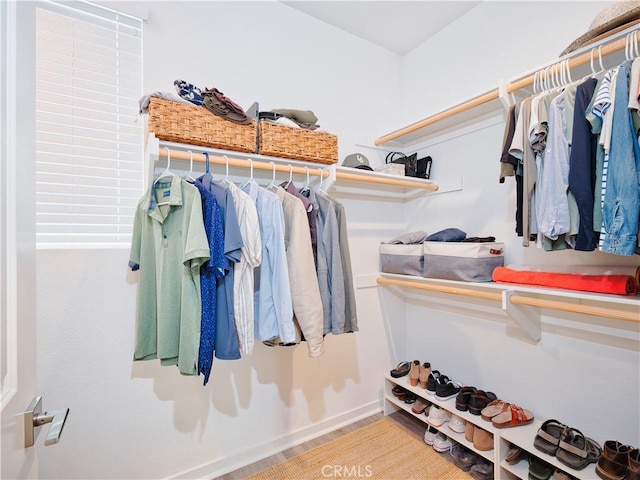 view of walk in closet