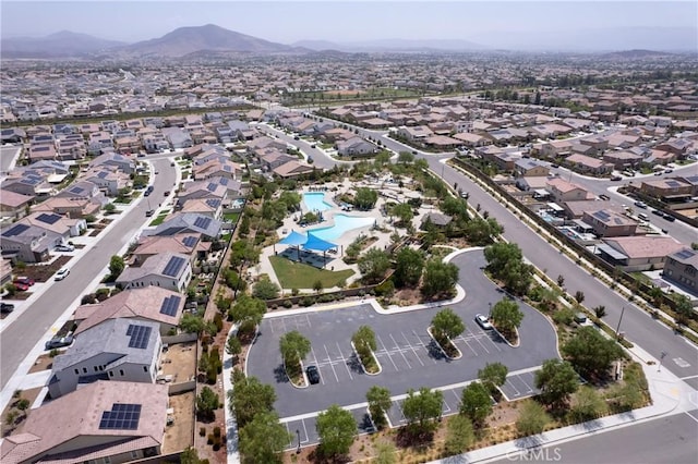 aerial view featuring a mountain view