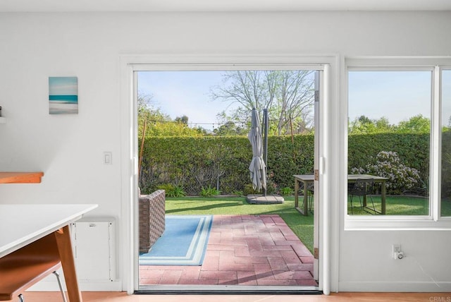 view of doorway to outside