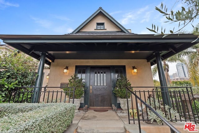 view of doorway to property