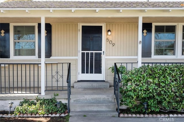 view of doorway to property