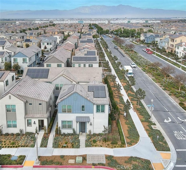 bird's eye view featuring a mountain view