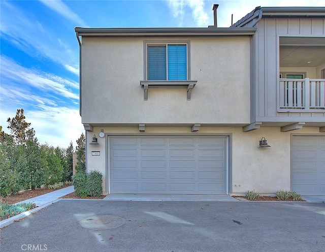 view of home's exterior with a garage