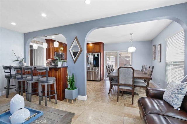 dining area with a healthy amount of sunlight