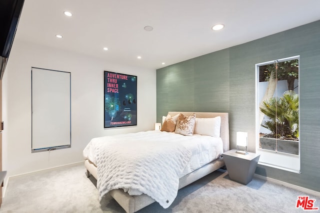 view of carpeted bedroom