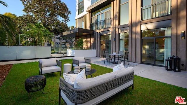 view of patio / terrace with an outdoor living space