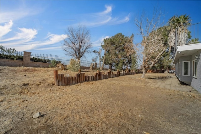 view of yard with fence private yard