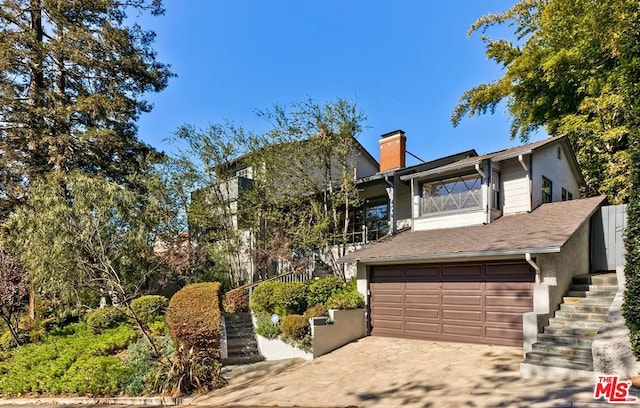 view of front of home featuring a garage