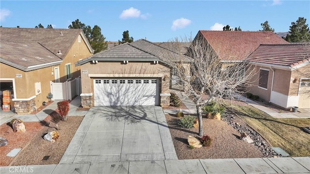 ranch-style home featuring a garage