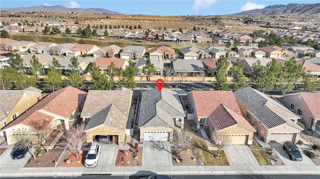 aerial view featuring a mountain view