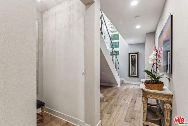 interior space featuring light wood-type flooring