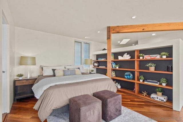 bedroom featuring hardwood / wood-style flooring