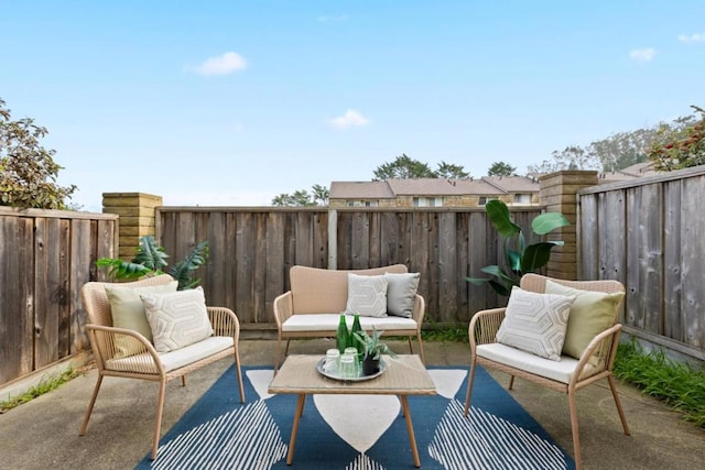 view of patio with an outdoor hangout area